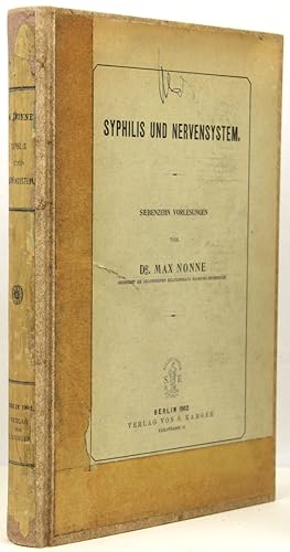 Bild des Verkufers fr Syphilis und Nervensystem. Siebzehn Vorlesungen. zum Verkauf von Schsisches Auktionshaus & Antiquariat