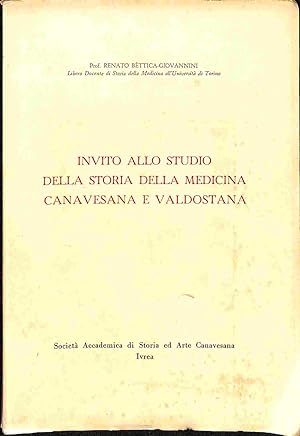Invito allo studio della storia della medicina canavesana e valdostana