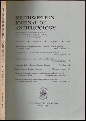 Imagen del vendedor de Interim Notes on Oaxacan Phonology in Southwestern Journal of Anthropology. Volume 20. Number 2 a la venta por The Book Collector, Inc. ABAA, ILAB