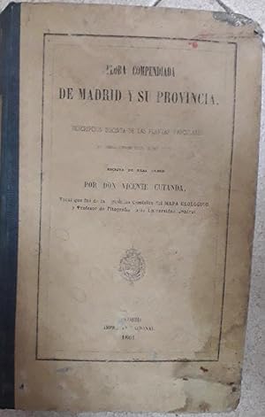 Imagen del vendedor de FLORA COMPENDIADA DE MADRID Y SU PROVINCIA a la venta por LIBRERIA ANTICUARIO BELLVER MADRID