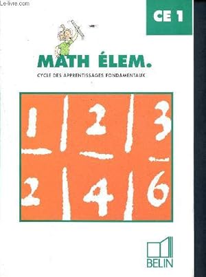 Image du vendeur pour Math lem. CE1 - cycle des apprentissages fondamentaux mis en vente par Le-Livre