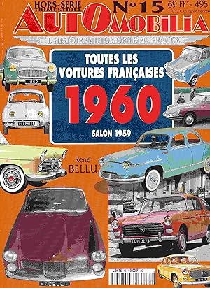 Bild des Verkufers fr Toutes les Voitures Francaises 1960, Salon 1959 (Hors-Serie Automobilia, N15). zum Verkauf von Antiquariat Bernhardt
