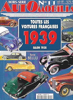 Bild des Verkufers fr Toutes les Voitures Francaises 1939, Salon 1938 (Hors-Serie Automobilia, N11). zum Verkauf von Antiquariat Bernhardt