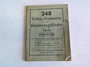 248 Volks-, Kommers- und Wandervogelliedertexte