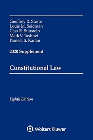 Seller image for Constitutional Law: 2020 Supplement (Supplements) [Soft Cover ] for sale by booksXpress