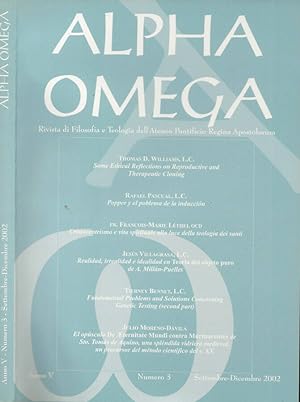 Immagine del venditore per Alpha Omega Anno V Numero 3 2002 Rivista di Filosofia e Teologia dell Ateneo Pontificio Regina Apostolorum venduto da Biblioteca di Babele