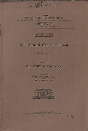 Seller image for Analyses of Canadian Fuels part I The maritime provinces for sale by Biblioteca di Babele