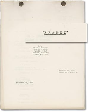 Seller image for Framed (Original post-production screenplay for the 1940 film) for sale by Royal Books, Inc., ABAA
