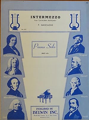 Immagine del venditore per Intermezzo (from Cavalleria Rusticana) - Piano Solo venduto da Faith In Print