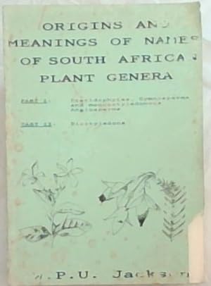 Bild des Verkufers fr Origins and Meanings of Names of South African Plant Genera zum Verkauf von Chapter 1