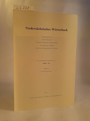 Imagen del vendedor de Niederschsisches Wrterbuch, Fnfundzwanzigste (25.) Lieferung (IV, 1) Fabel -vel herausgegeben von Dieter Stellmacher a la venta por ANTIQUARIAT Franke BRUDDENBOOKS
