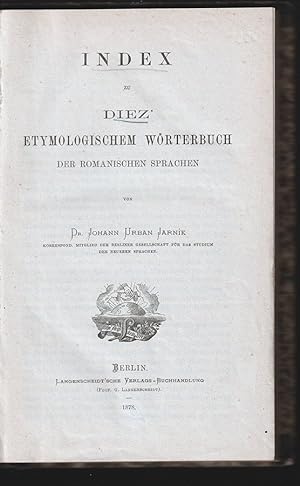 Etymologisches Wörterbuch der romanischen Sprachen.