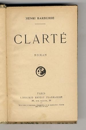 Clarté. Roman.