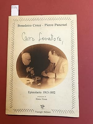 Imagen del vendedor de Caro Senatore. Epistolario (1913 - 1952). Prefazione di Elena Croce a la venta por LIBRERIA XODO