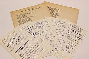Manuscrit autographe complet de la chanson de Boris Vian intitulée "Con-plainte des con-tribuables"