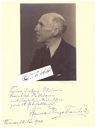 Seller image for BRUNO HINZE-REINHOLD (1877-1964) Professor Dr., deutscher Pianist und Hochschullehrer, bedeutender Franz Liszt-Interpret. Von 1916 bis 1933 war er Direktor der Musikschule bzw. Musikhochschule in Weimar. for sale by Herbst-Auktionen