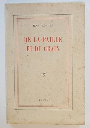 Image du vendeur pour De la paille et du grain mis en vente par Librairie Lis Tes Ratures