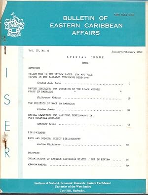 Imagen del vendedor de Beyond Ideology: the Question of the Black Middle Class in Barbados (in Bulletin of Eastern Caribbean Affairs vol 15, no 6 Jan/Feb 1990) a la venta por Black Rock Books