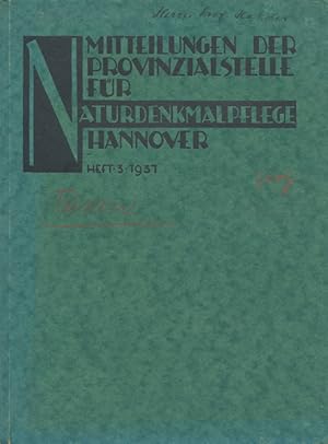 Immagine del venditore per Mitteilungen der Provinzialstelle fr Naturdenkmalpflege Hannover, Heft 3 venduto da Tills Bcherwege (U. Saile-Haedicke)
