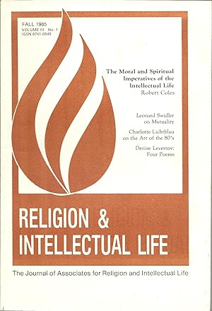 Seller image for Religion & Intellectual Life, Vol. Iii No.1, Fall 1985. for sale by Lincbook