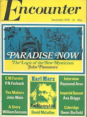 Image du vendeur pour Encounter: November 1970, Vol. Xxxv, No. 5. John Passmore: Paradise Now; Etc. mis en vente par Lincbook