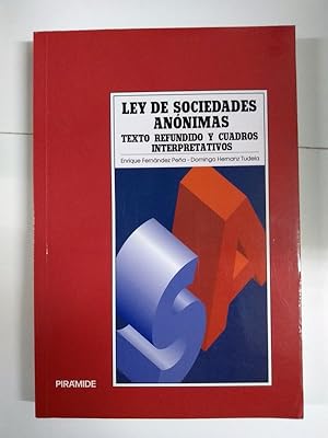 Bild des Verkufers fr Ley de sociedades annimas zum Verkauf von Libros Ambig