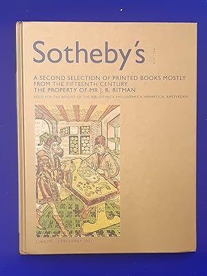 A Second Selection of Printed Books Mostly from the Fifteenth Century, the Property of Mr J.R. Ri...