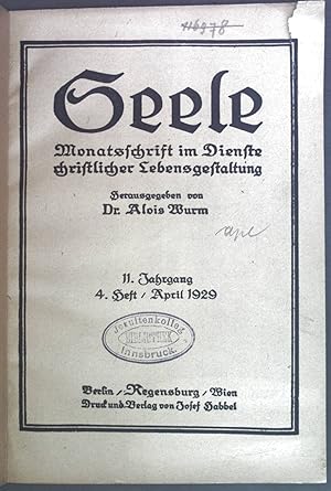 Seller image for Geheiligt werde dein Name. - in: Seele. Monatsschrift im Dienste christlicher Lebensgestaltung 11. Jhg. 4. Heft. for sale by books4less (Versandantiquariat Petra Gros GmbH & Co. KG)