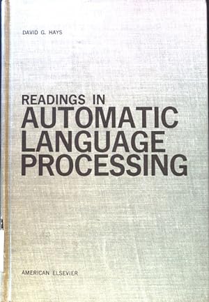 Bild des Verkufers fr Readings in automatic Language Processing; zum Verkauf von books4less (Versandantiquariat Petra Gros GmbH & Co. KG)