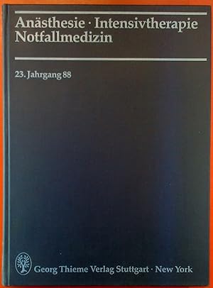 Imagen del vendedor de Ansthesie - Intensivtherapie - Notfallmedizin / 23. Jahrgang 88 a la venta por biblion2