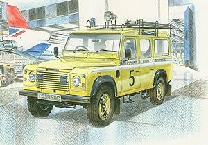 Image du vendeur pour Liverpool Airport Five Service Land Rover Transport Painting Postcard mis en vente par Postcard Finder