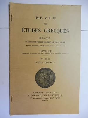 Bild des Verkufers fr 1 TITRE de ERIC R. BENNETT: "LA FONDATION DE TAUROMENION (Taormina): DIODORE, XIV, 59, 1-2 et XVI, 7, 1." + AUTOGRAPH *. Sonderdruck - Estratto - Extraits. Estratto aus REVUE DES ETUDES GRECQUES Tome XC Ns 428.-429. zum Verkauf von Antiquariat am Ungererbad-Wilfrid Robin