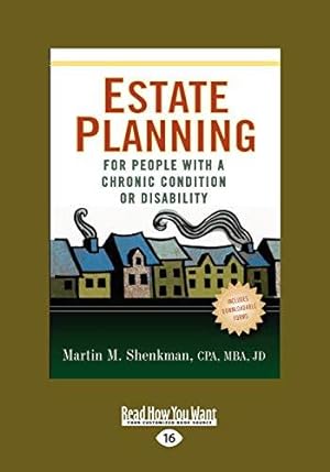 Imagen del vendedor de Estate Planning for People with a Chronic Condition or Disability a la venta por WeBuyBooks