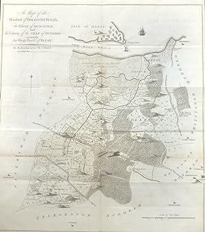 KENT, 1797 - ANTIQUE MAP of The Hundreds of BOUGHTON BLEAN, VILLE OF DUNKIRK & LIBERTY OF SEASALT...