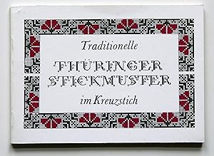 Traditionelle Thüringer Stickmuster im Kreuzstich.