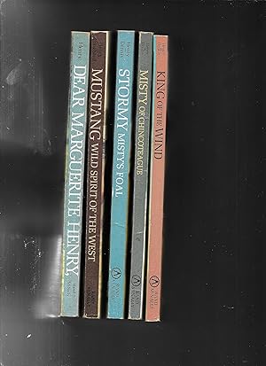 5 Book Set of KING OF THE WIND - MISTY of CHINCOTEAGUE- STORMY Misty's Foal - MUSTANG Wild Spirit...