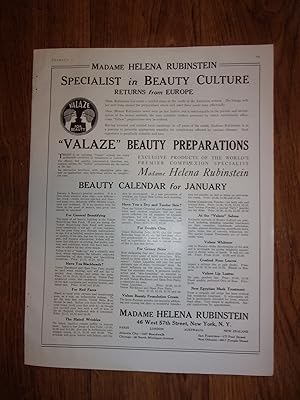 Seller image for Helena Rubinstein Beauty Preparations Print Ad for sale by Antique Books International