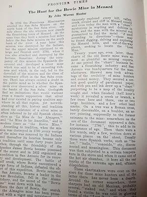Bild des Verkufers fr Articles, 2: the Hunt for the Bowie Mine in Menard; Remarkable Life Story of Quanah Parker zum Verkauf von Hammonds Antiques & Books