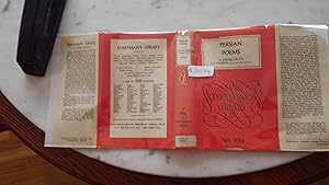 Bild des Verkufers fr Persian Poems an Anthology of Verse Translations in Color Dustjacket, Everyman's Library #996, STATED 1ST PUBLISHED THIS EDITION 1954, Quatrain Omar Khayyam, Lyric , Ode, epic ETC, Index of Poets, Glossary zum Verkauf von Bluff Park Rare Books