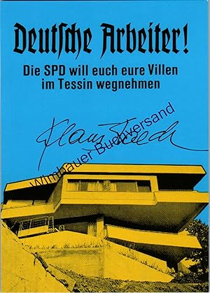 Original Autogramm Klaus Staeck Deutsche Arbeiter! /// Autograph signiert signed signee