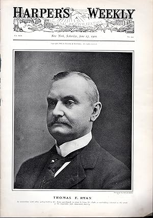 Immagine del venditore per PRINT: "Thomas F. Ryan".photo from Harper's Weekly, June 17, 1905 venduto da Dorley House Books, Inc.