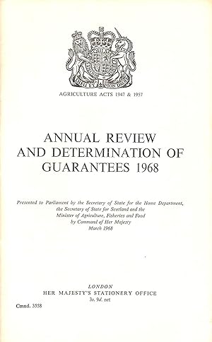 Bild des Verkufers fr Annual Review and Determination of Guarantees 1968 zum Verkauf von M Godding Books Ltd