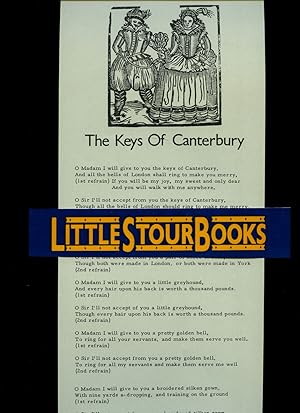 Seller image for Rug Broadsheet Number 14 | Long Sheet | Broadside Ballad | Minstrel Song Sheet | The Keys Of Canterbury. for sale by Little Stour Books PBFA Member