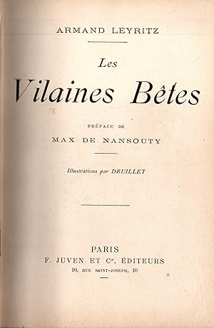 Seller image for Les vilaines betes for sale by JP Livres