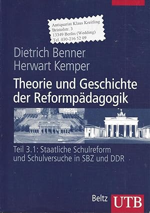 Theorie und Geschichte der Reformpädagogik. Teil 3.1.: Staatliche Schulreform und Schulversuche i...