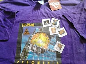 Vintage 1983 Def Leppard Pyromania Tour Shirt, Purple; Size Extra Large