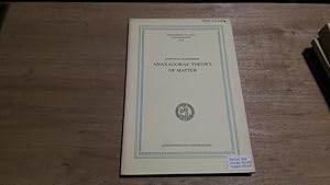 Imagen del vendedor de Anaxagoras' Theory of Matter a la venta por Libreria Utopia Pratica