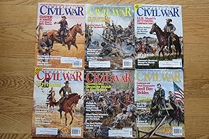 AMERICA'S CIVIL WAR MAGAZINE (6 ISSUES, YEAR 1998) January, March, May, July, August, September, ...