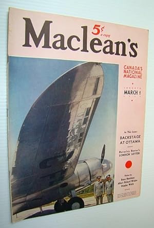 Bild des Verkufers fr Maclean's - Canada's National Magazine, 1 March, 1940 - The World's Biggest Asbestos Mine in Quebec zum Verkauf von RareNonFiction, IOBA