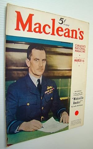 Seller image for Maclean's - Canada's National Magazine, 15 March, 1940 - Cover Photo of Air Vice-Marshal G.M. Croil, A.F.C. for sale by RareNonFiction, IOBA